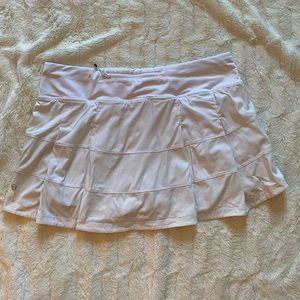 Lululemon White Pace Rival Tennis Skirt Sz 8